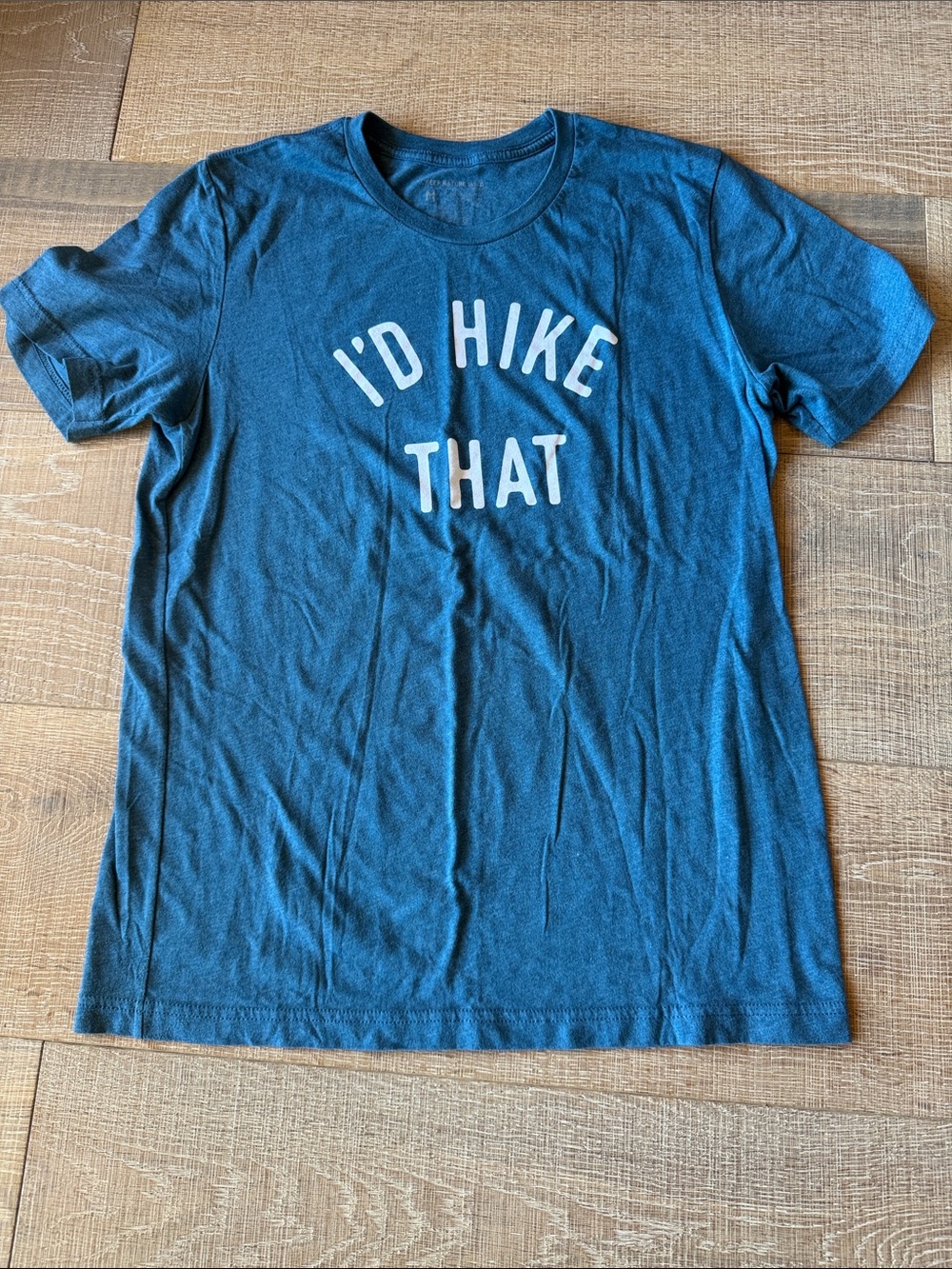 Graphic Short Sleeve Tee - Blue "I'd Hike That"